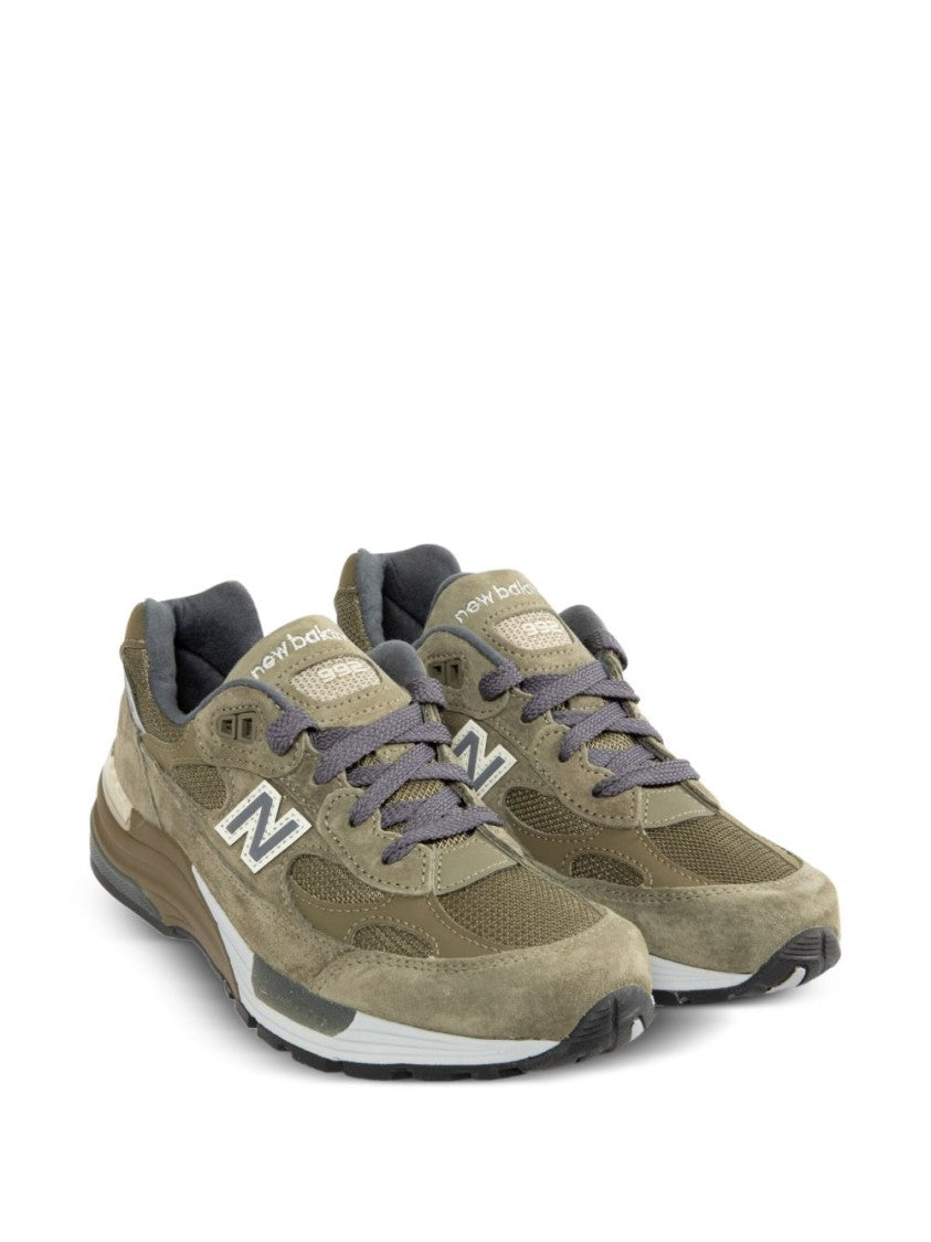 New Balance 992  Green Breathable Sneakers