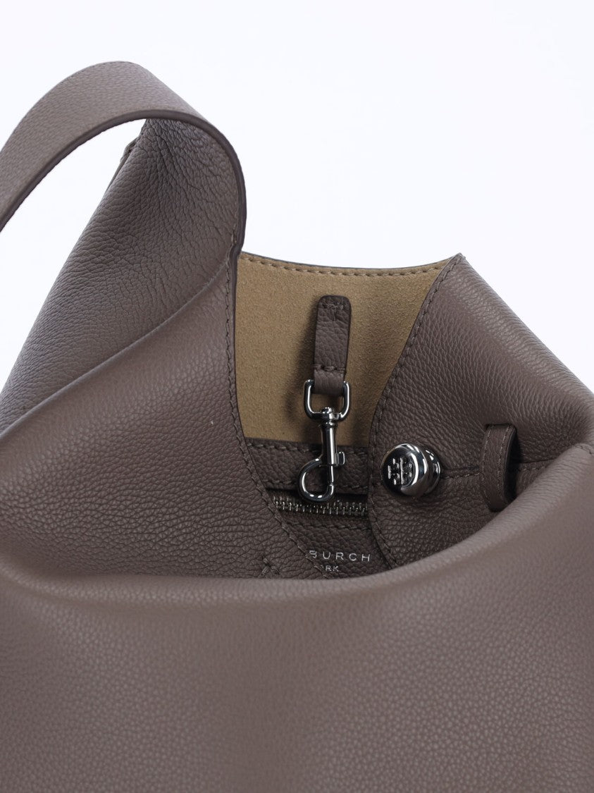 Tory Burch Small Structured Calf Leather Shoulder Bag