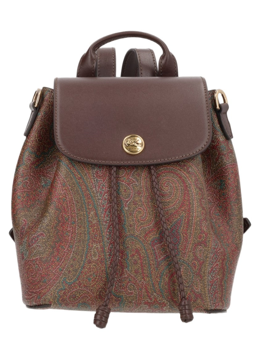 Etro Essential S Compact Paisley-Pattern Cotton-Blend Backpack