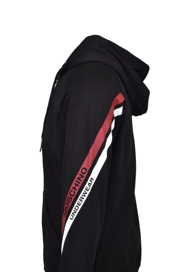Moschino Underwear Zip Hoodie - Black