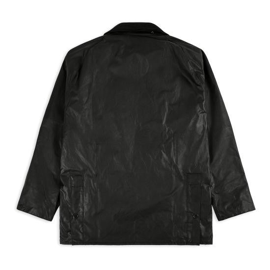 Barbour Matte Finish Waxed Cotton Jacket With Corduroy Collar