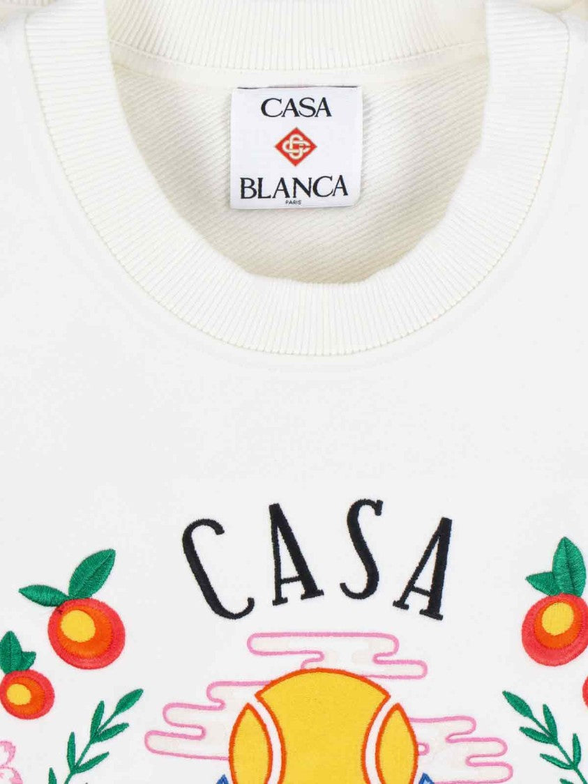 Casablanca "Casa Way Mountain" Logo Sweatshirt – White