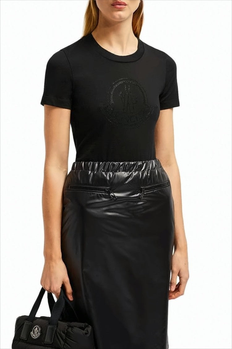 Moncler Fitted Black Cotton T-Shirt
