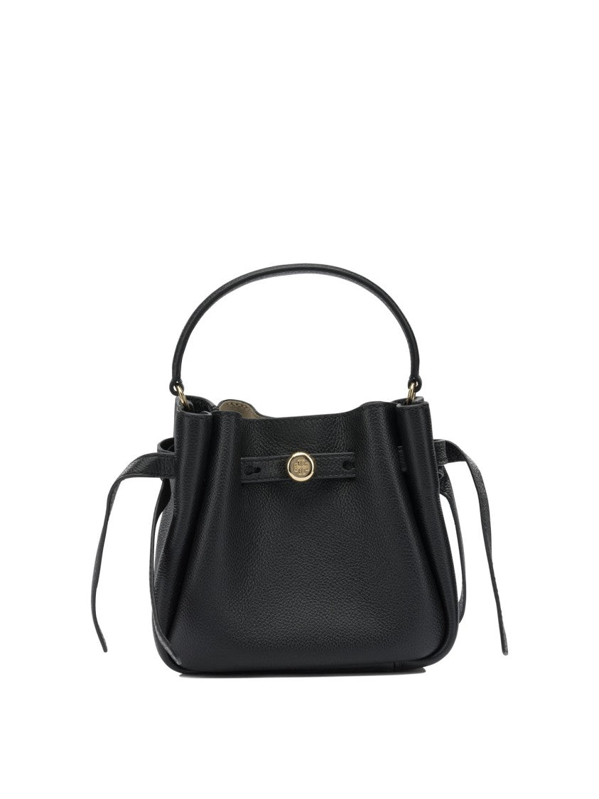 Tory Burch Textured Leather Crossbody Bag With Structured Silhouette And Gold-Tone Detailing