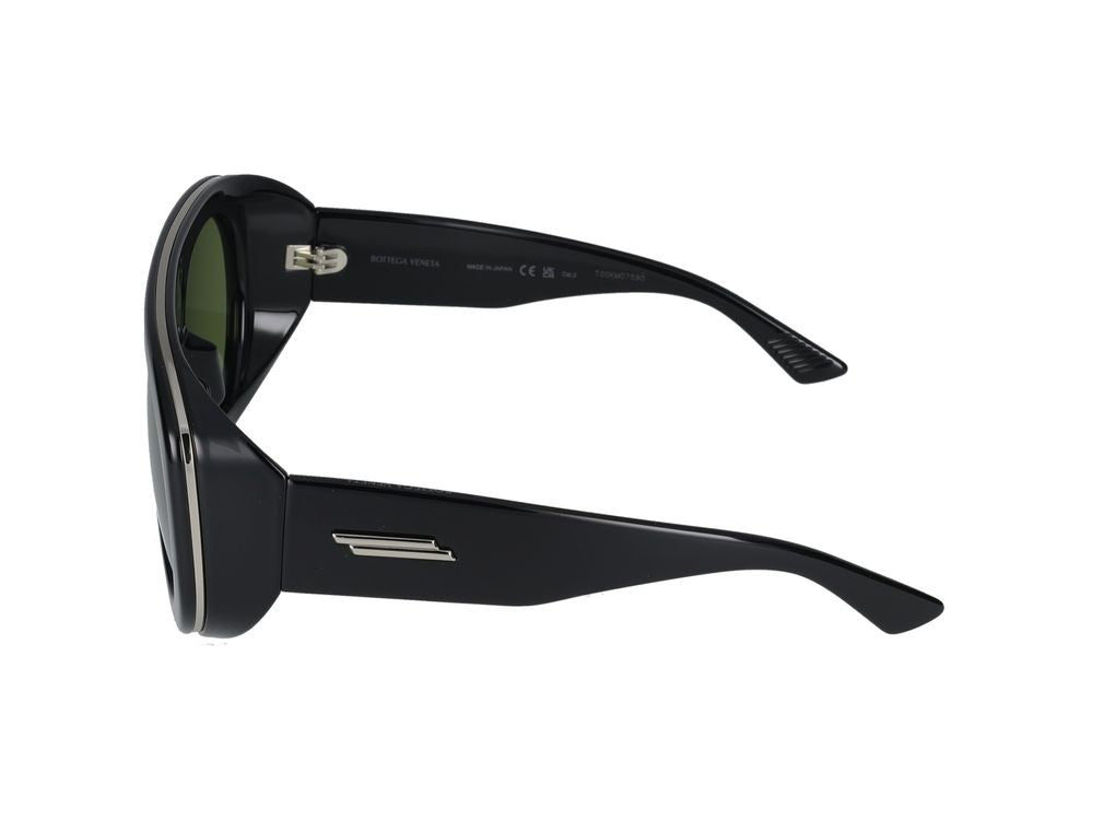 Bottega Veneta Sunglasses Bottega Veneta Bv1362s 006 Black Black Green 58/17/130