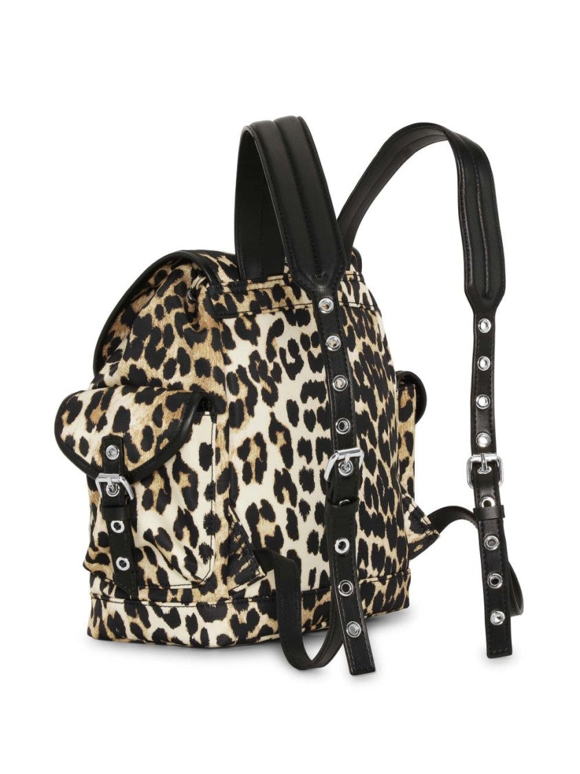 Ganni Multicolour Leopard Print Bucket Bag