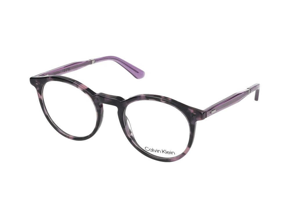 Calvin Klein Violet Havana Ck23515 Acetate Round Eyeglasses