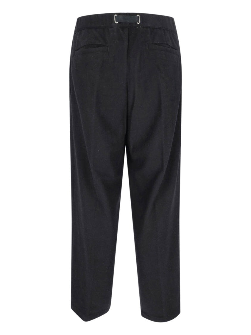 White Sand Wool-Blend Pants – Black