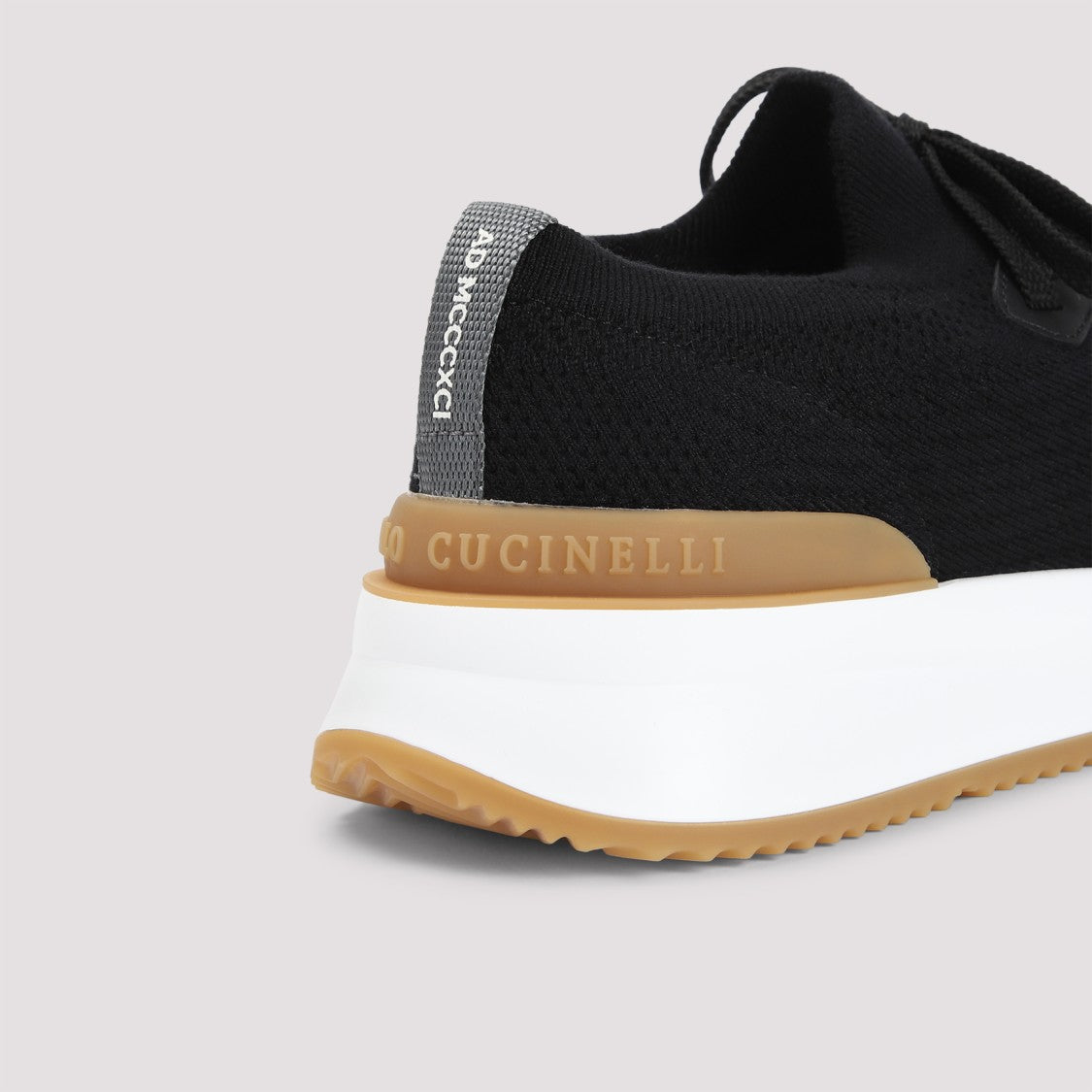 Brunello Cucinelli Black Textile Sneakers