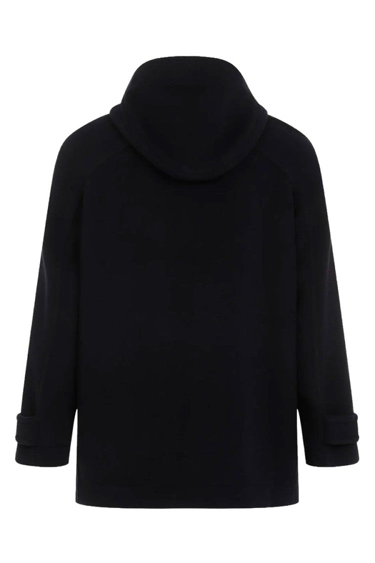 Bottega Veneta Dark Navy Hooded Toggle Wool Duffle Coat