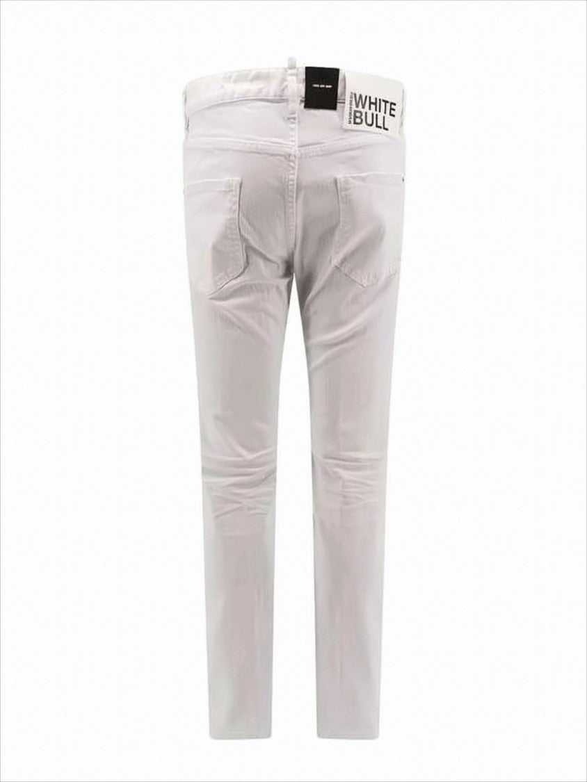 Dsquared2 Slim-Fit White Denim Pants