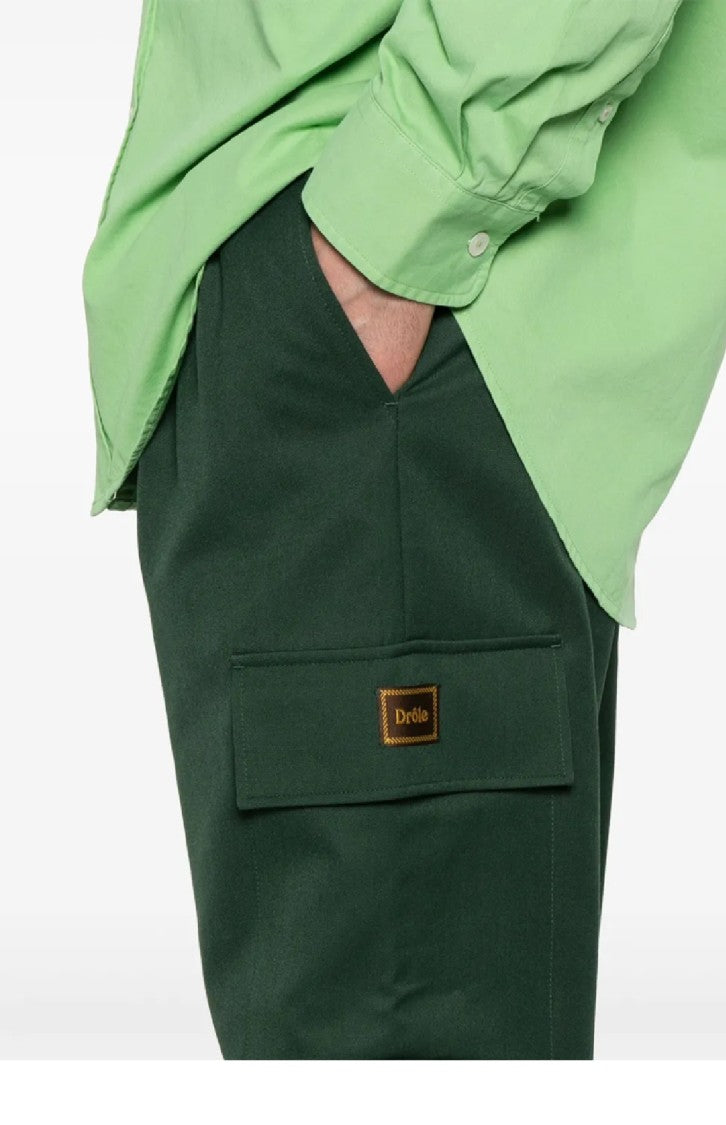 Drôle De Monsieur Relaxed-Fit Green Cargo Pants