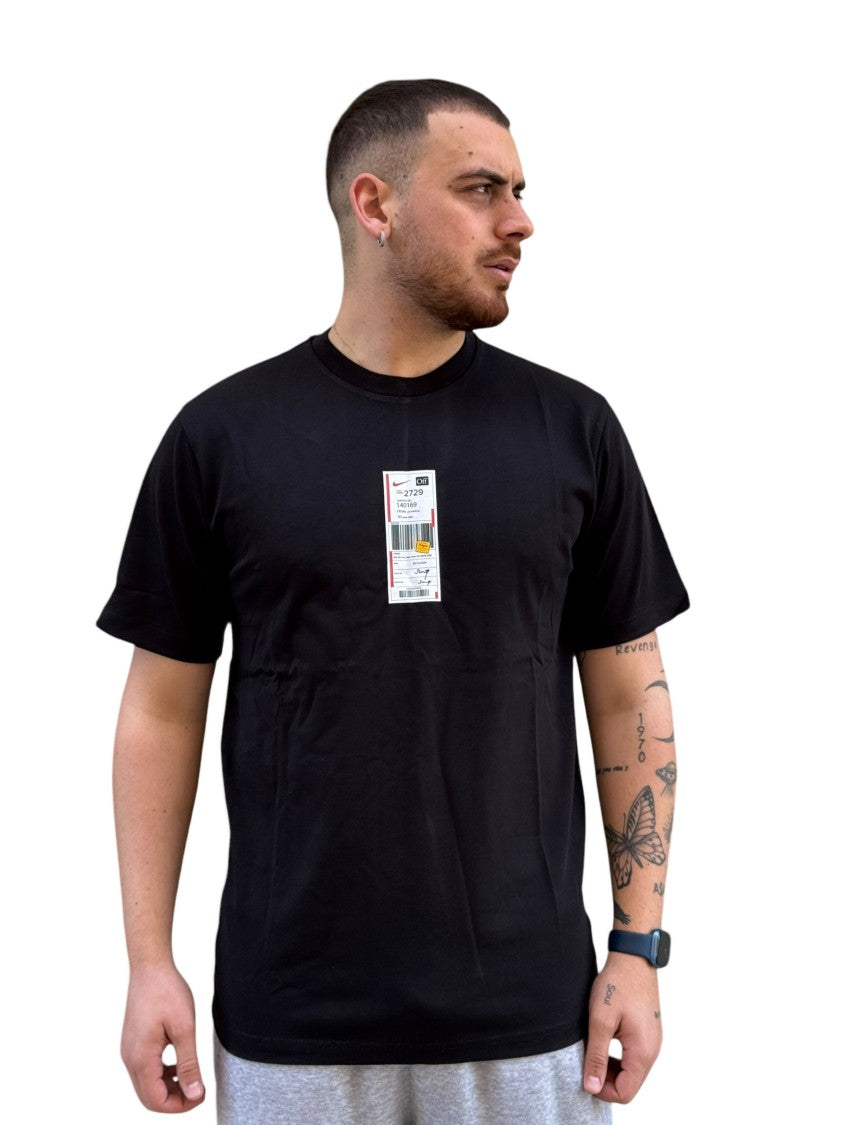 Nike X Off-White Distinctive Streetwear Graphic T-Shirt With Experimental Design