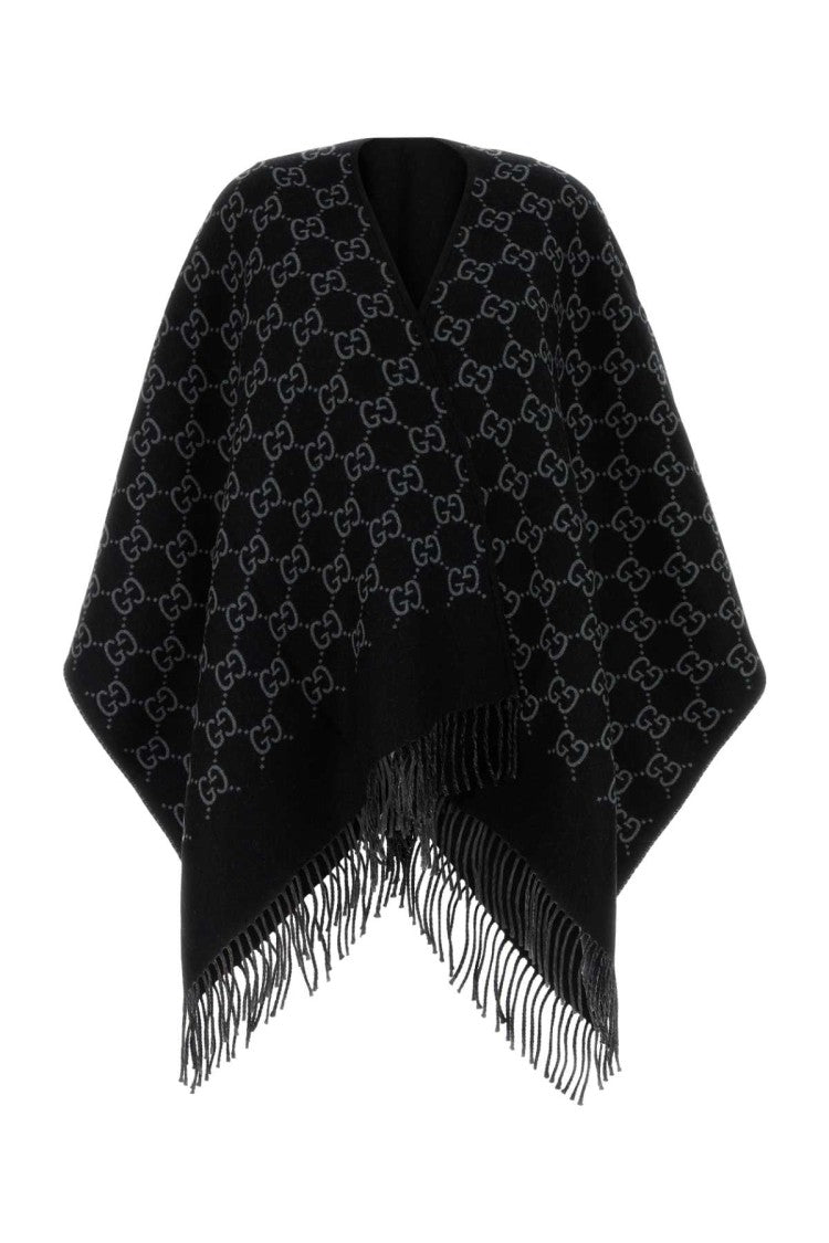 Gucci Embroidered Wool Cape