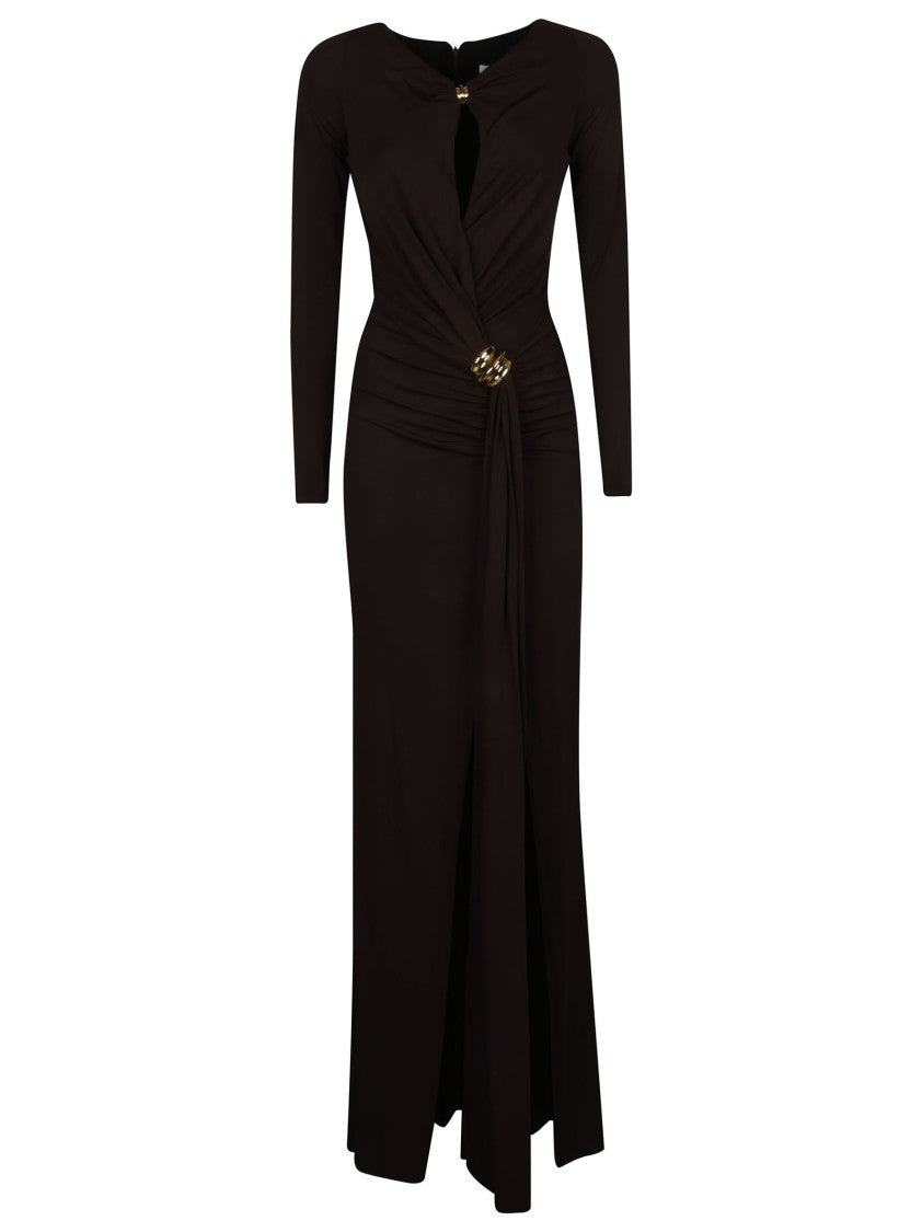 elisabetta franchi long dress Red Carpet Floor Length Evening Size:UK9.5-EU43-JPN28 USNEW_01_23_26 creating a flattering slim Best Hawaiian Dresses for