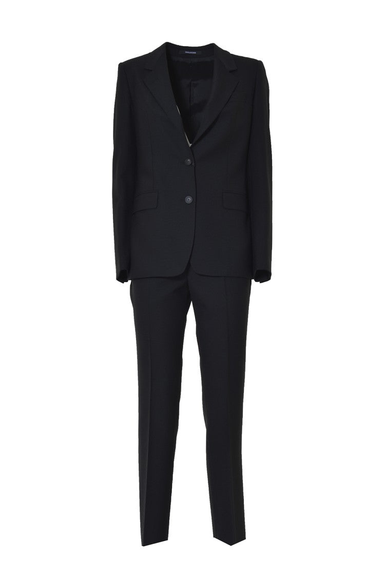 Tagliatore Paris Suit In Black Virgin Wool Blend
