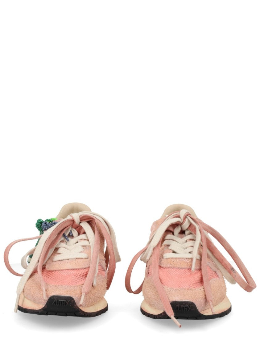 Autry Pink Reelwind Super Vintage Sneakers