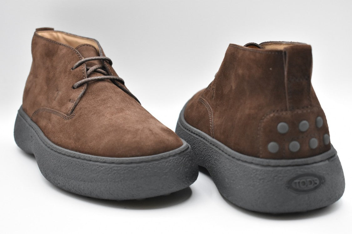 Tod's Suede Brown Flat Shoes