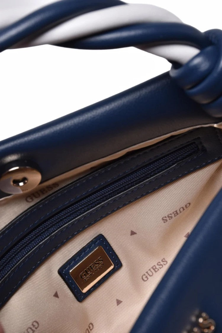 Guess Woven Crossbody Bag - Navy