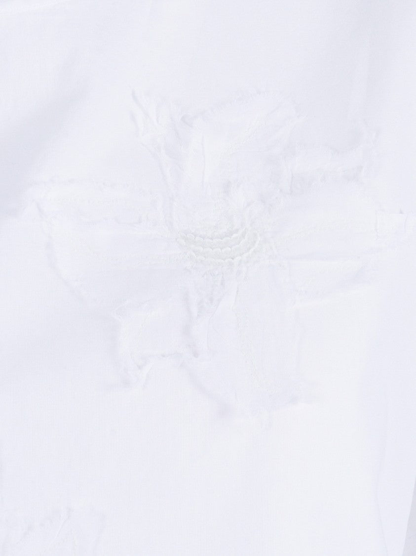 Peserico Boxy Short Sleeve Floral Blouse