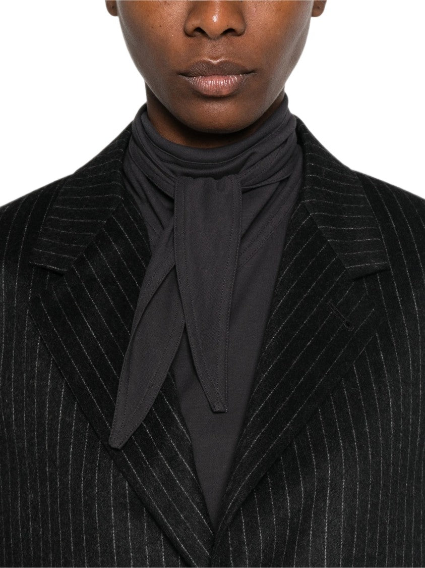 Barena Tailored Black Pinstripe Blazer With Structured Silhouette