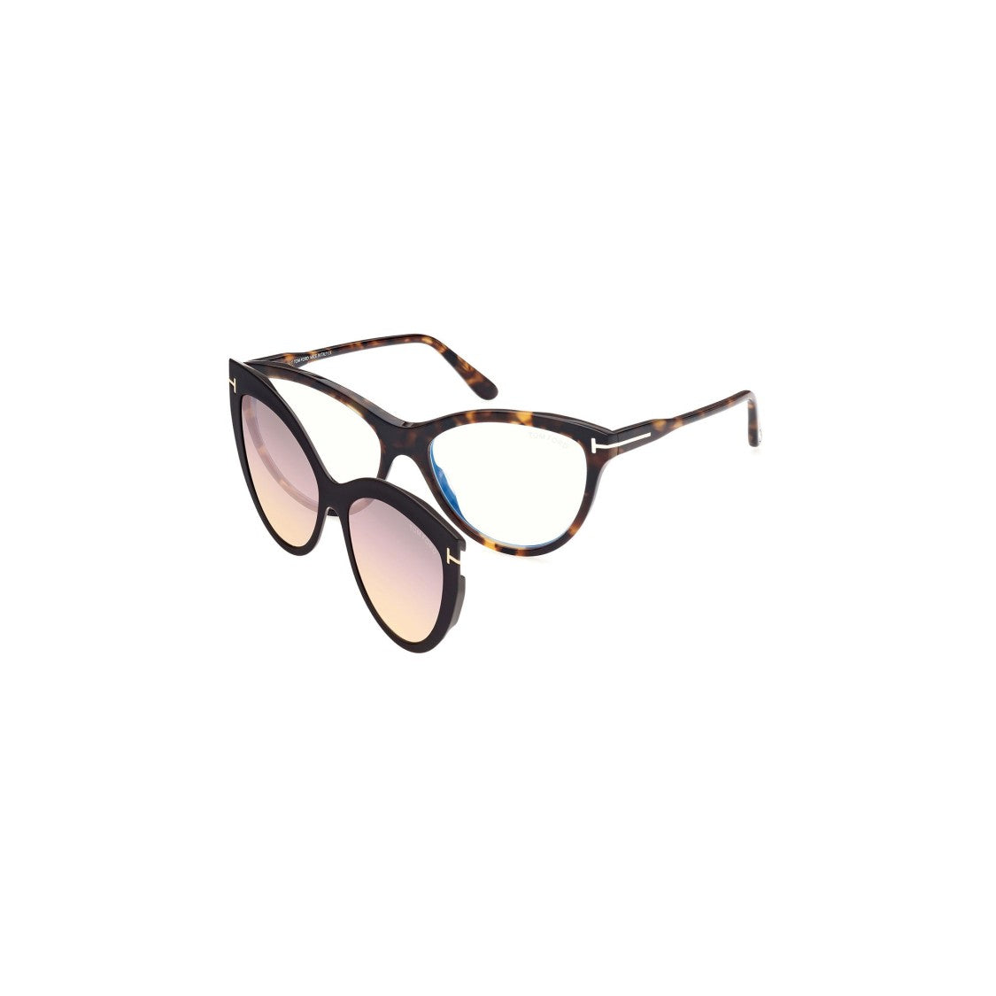 Tom Ford Ft5772-B 55052 Cat-Eye Tortoiseshell Frame Eyeglasses