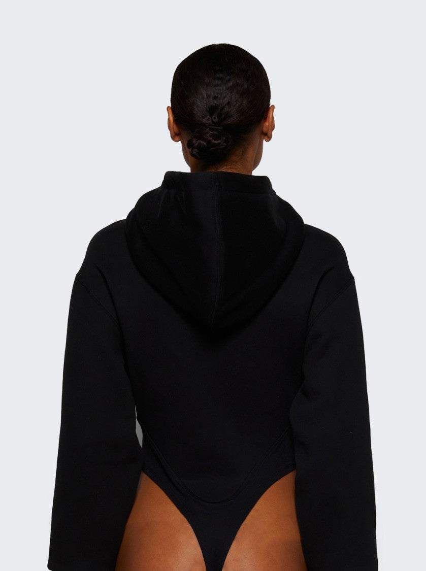 Mugler Hooded Bodysuit Black