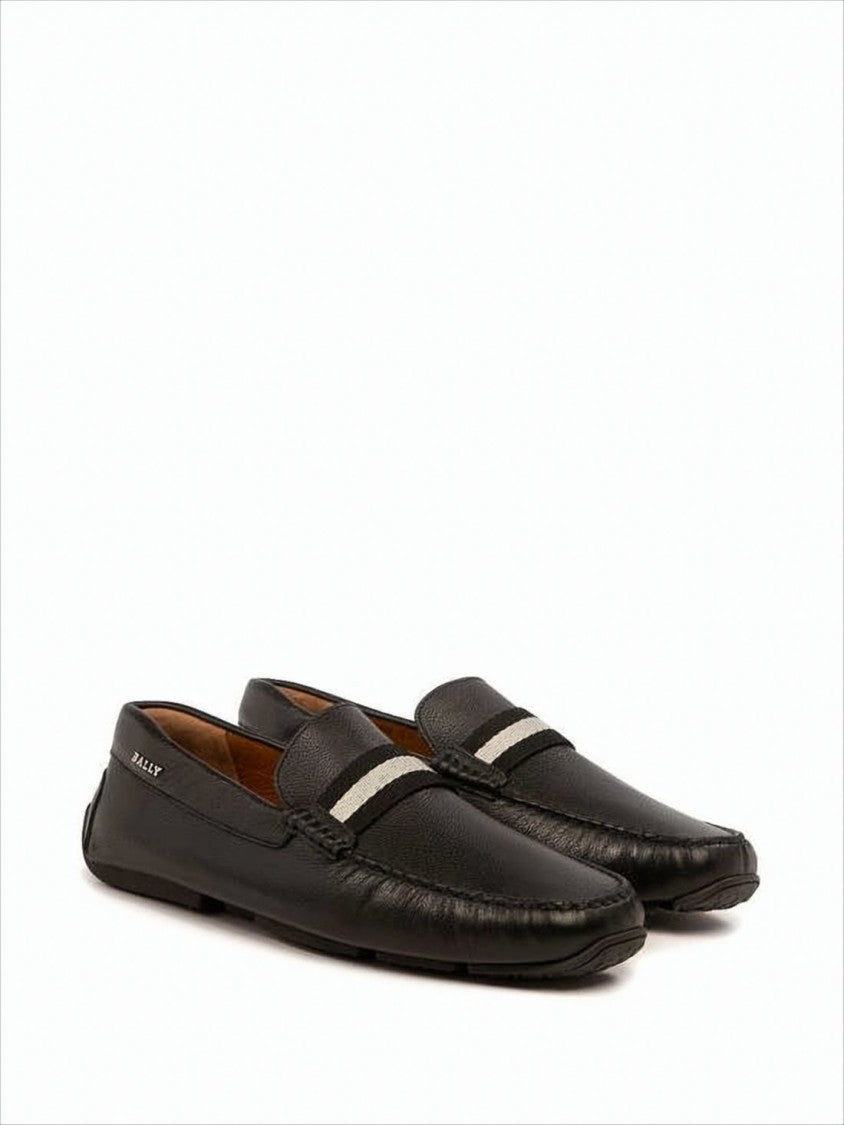 Bally Textured Cowhide Leather Loafers
