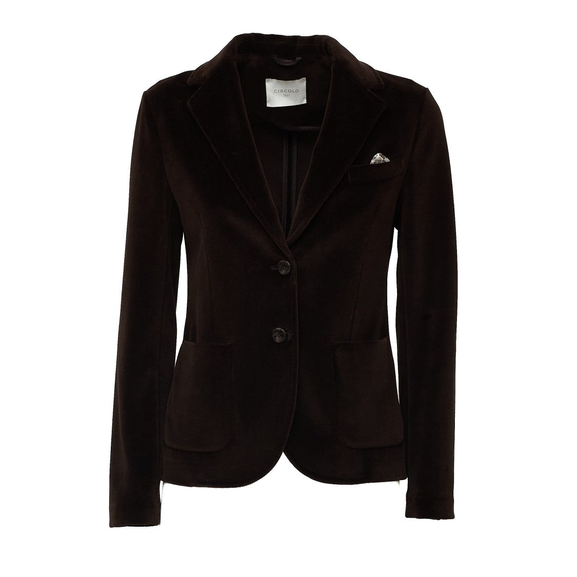 Circolo 1901 Velour Notch Lapel Slim Fit Blazer