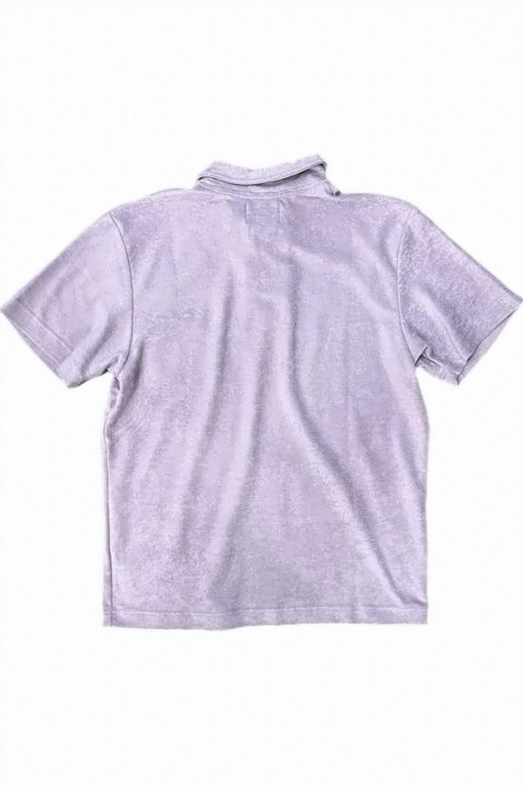 Howlin Textured Purple Polo Shirt With Classic Collar