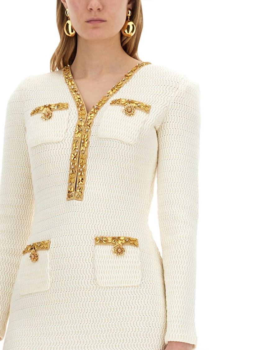 Self-Portrait Lurex Knit Mini Dress