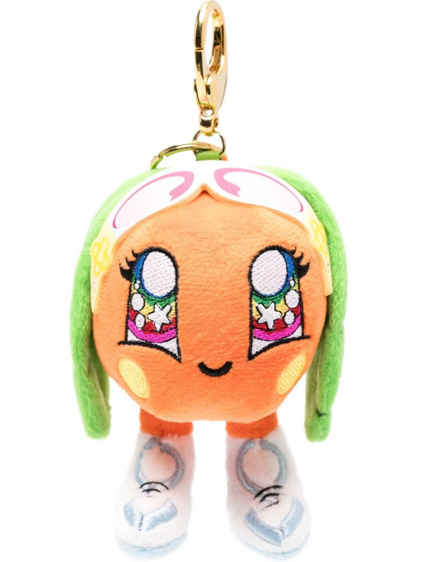Casablanca Plush Orange Character Keychain With Embroidered Details