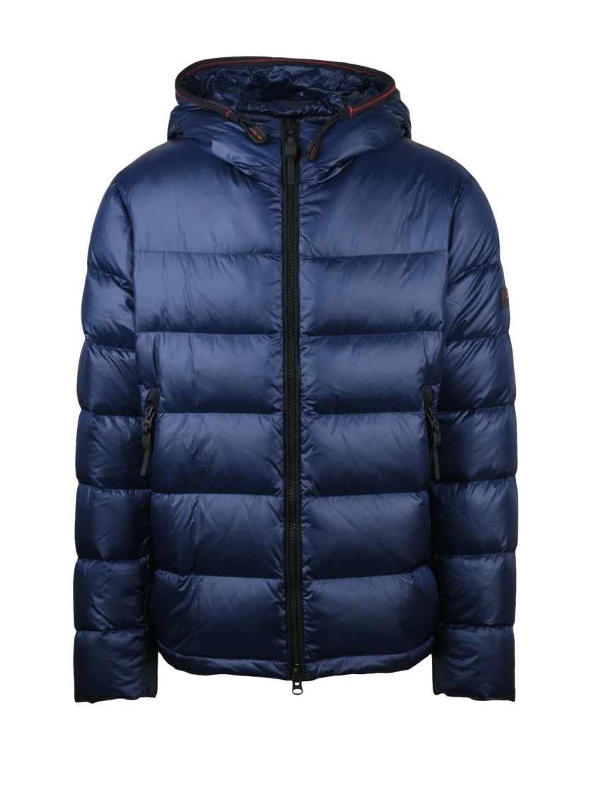 Peuterey Blue Honova Hooded Quilted Down Jacket