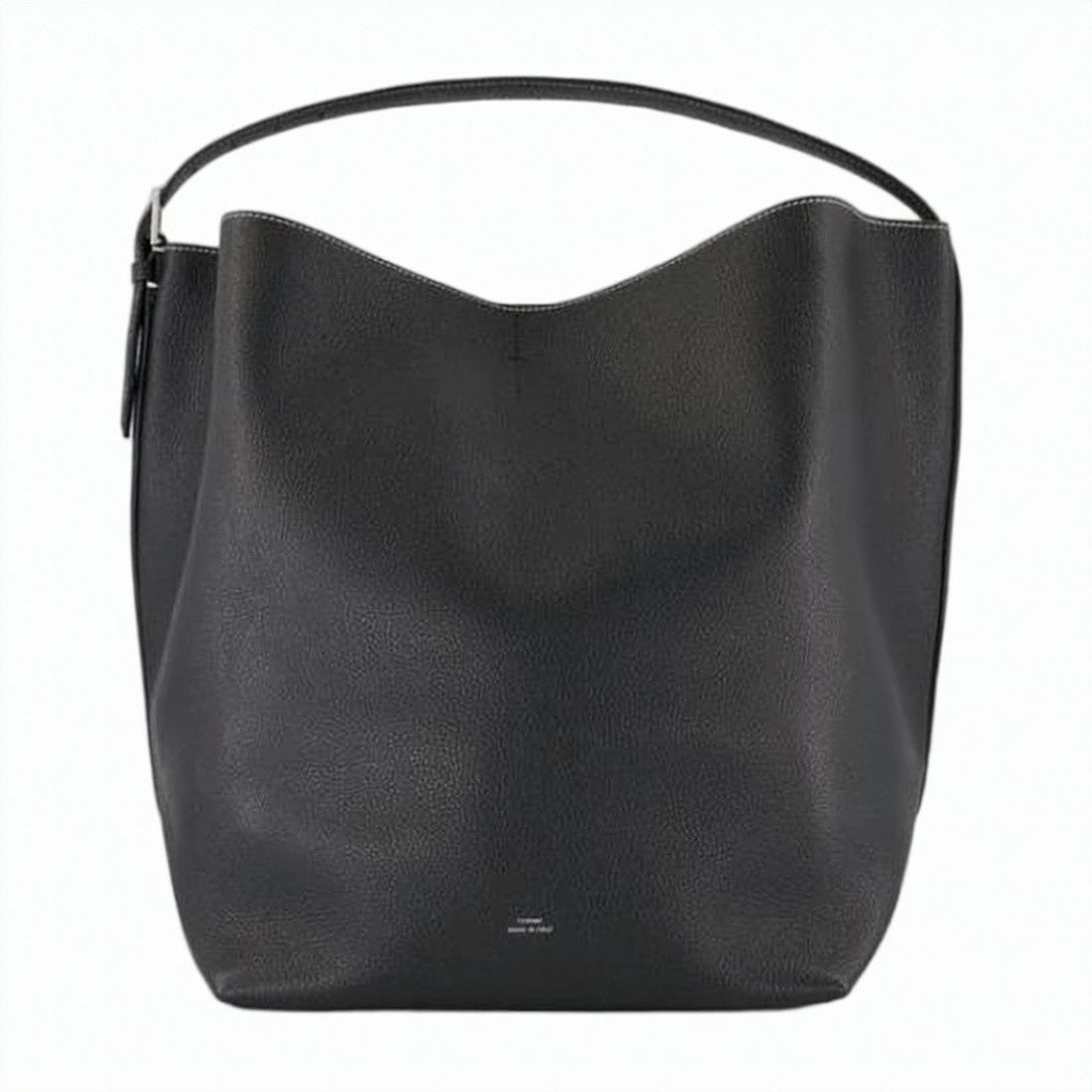 Totême Black Cowhide Leather Shoulder Bag