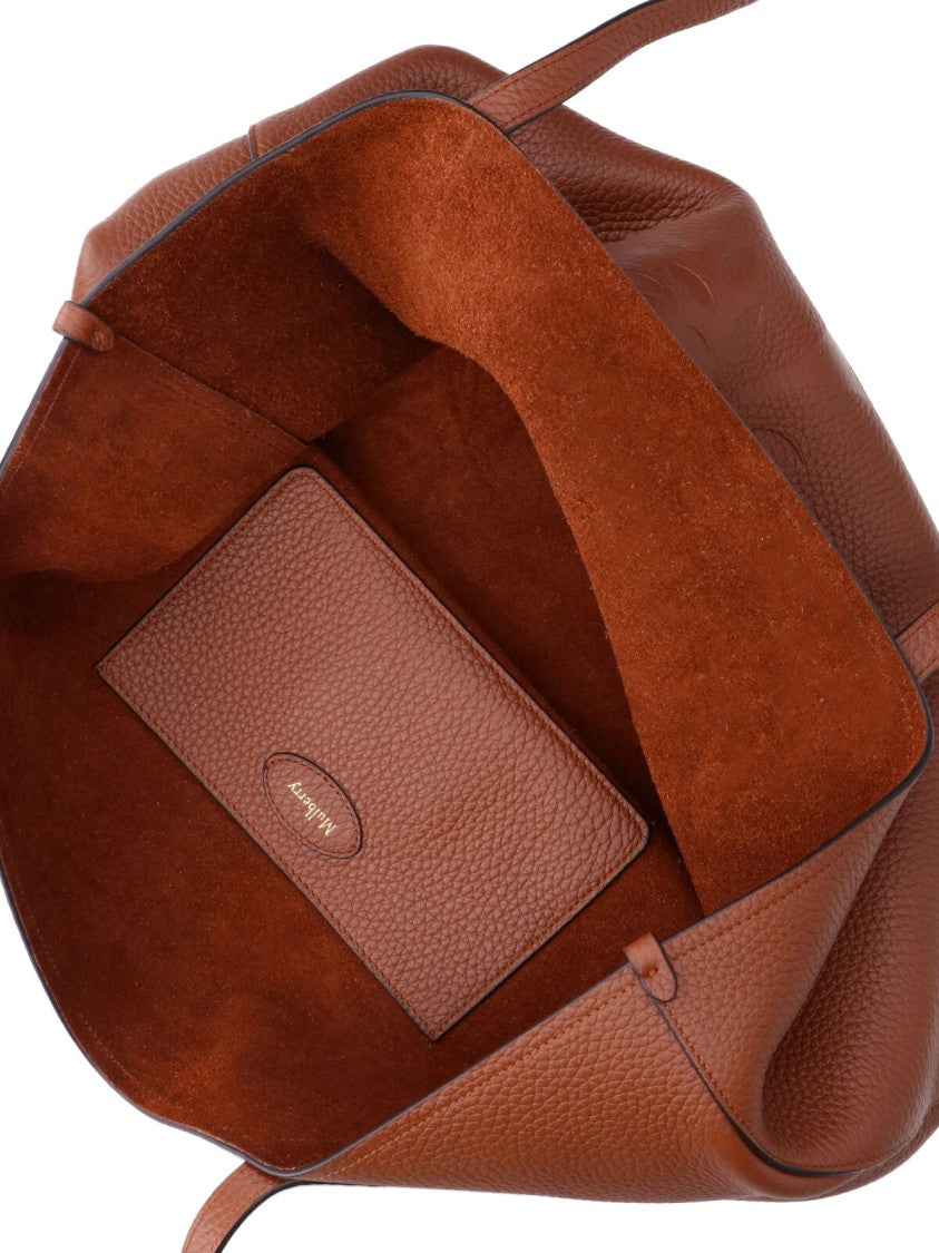 Mulberry Brown Tree Grain Leather Tote Bag