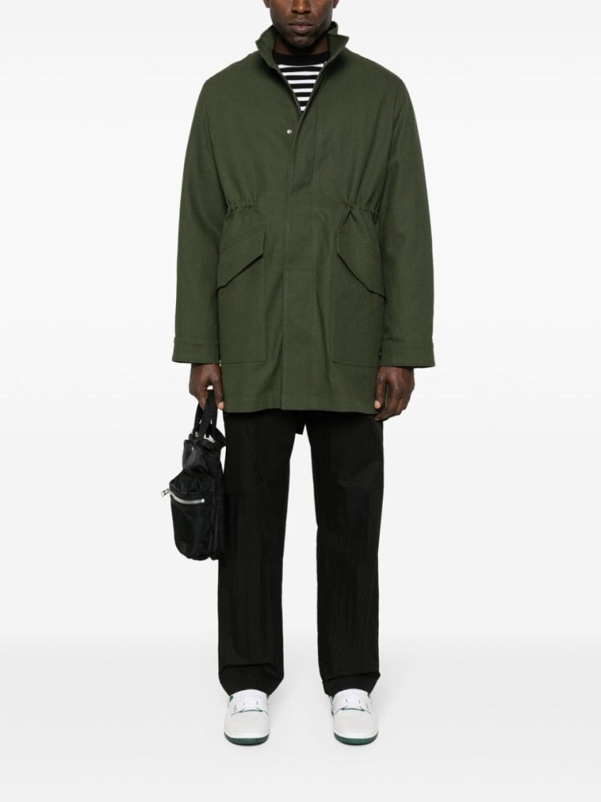 Maison Kitsuné Military Green Cotton Twill Jacket
