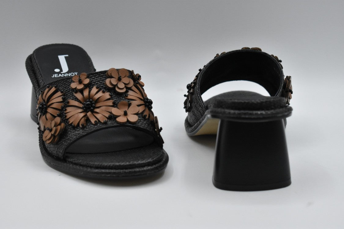 Jeannot Intricately Embellished Low-Heeled Sandals