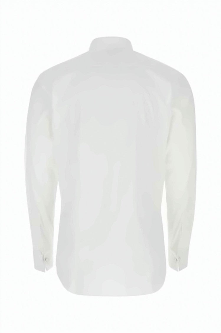 Prada Blue Cotton Polyamide Button-Down Shirt