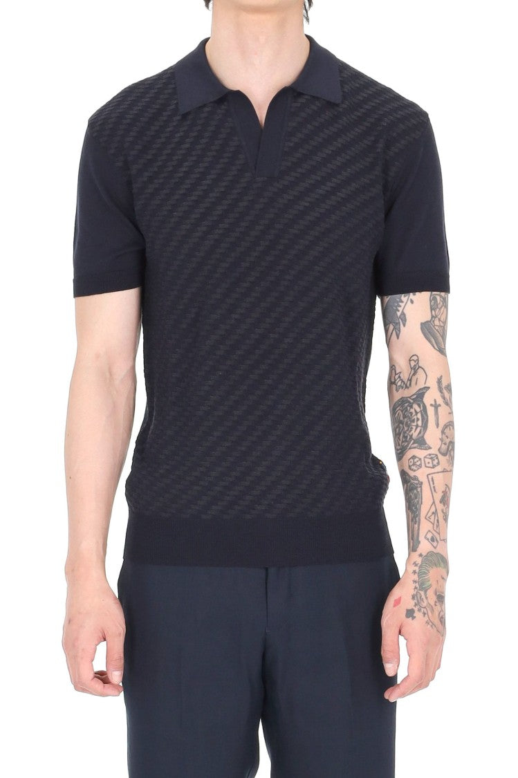 Orlebar Brown Horton Jacquard Silk-Cotton Polo Shirt