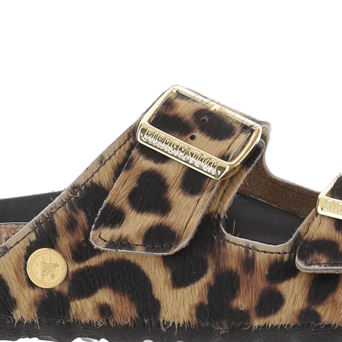 Birkenstock Arizona Ponyskin Sandals With Adjustable Straps And Animal Print
