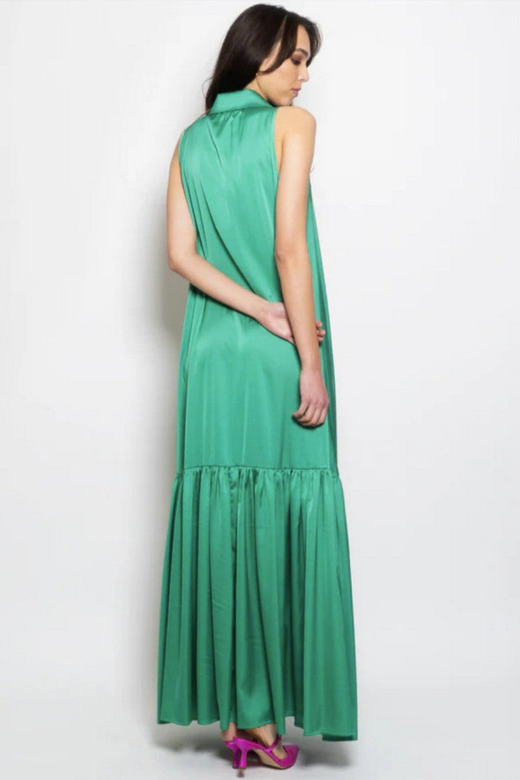 Aniye By Green Chiffon Maxi Dress