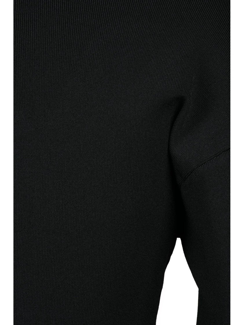 Alberta Ferretti Fitted Knit Puff Sleeve - Black