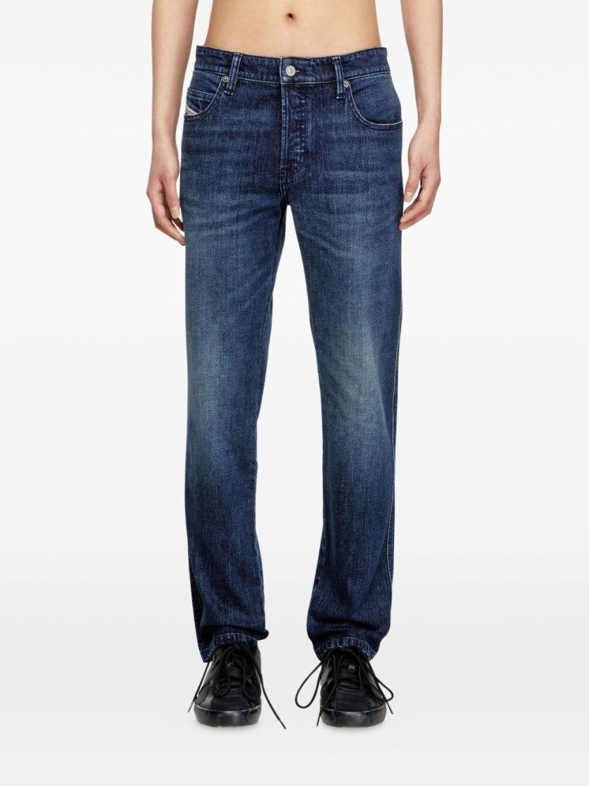 Diesel Medium Blue Straight-Leg Diesel Jeans