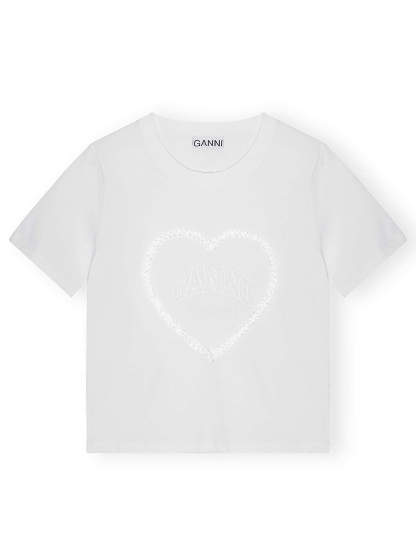 Ganni Heavy Cotton Small Heart T-Shirt