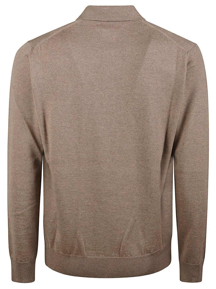 Altea Regular-Fit Polo Neck Three-Button Virgin Wool Sweater