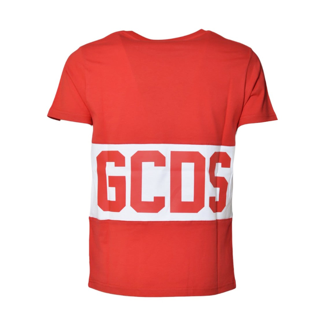 Gcds Red Band Logo Cotton T-Shirt
