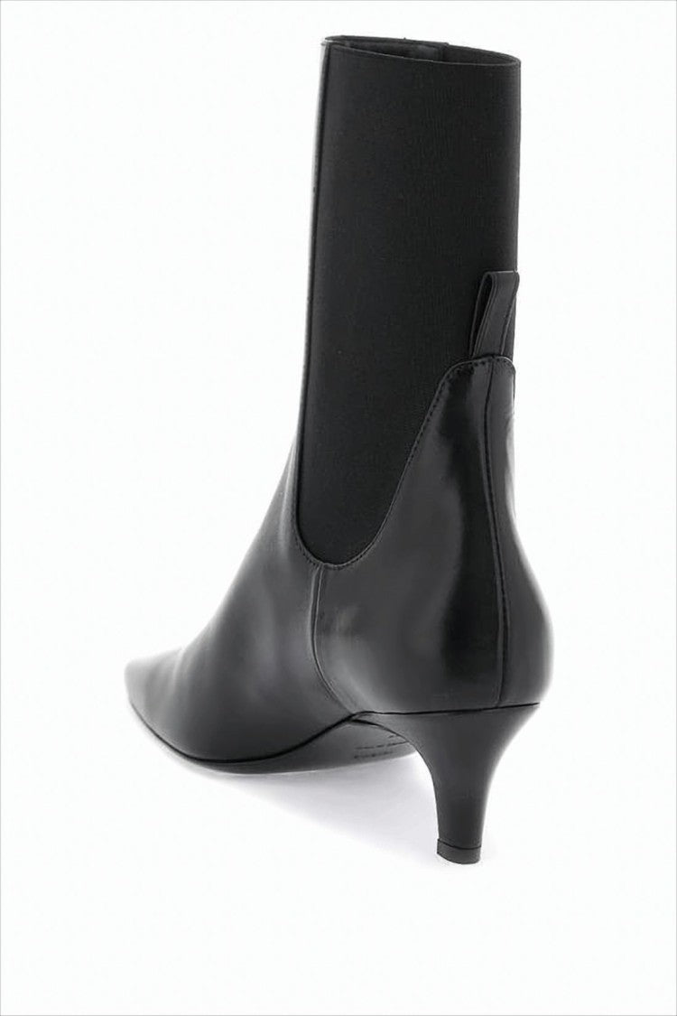 Totême Pointed Toe Ankle Boots With Kitten Heel