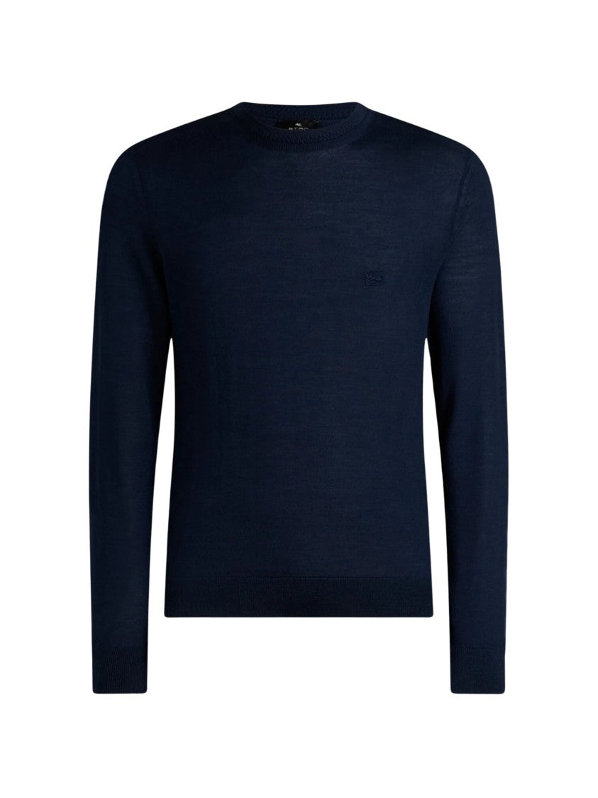 Etro Fuji Soft Wool Silk Crewneck Sweater