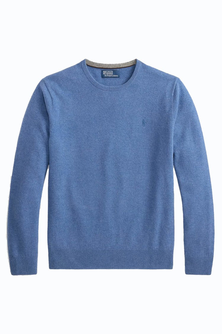Polo Ralph Lauren Blue Heathered Crew-Neck Sweater