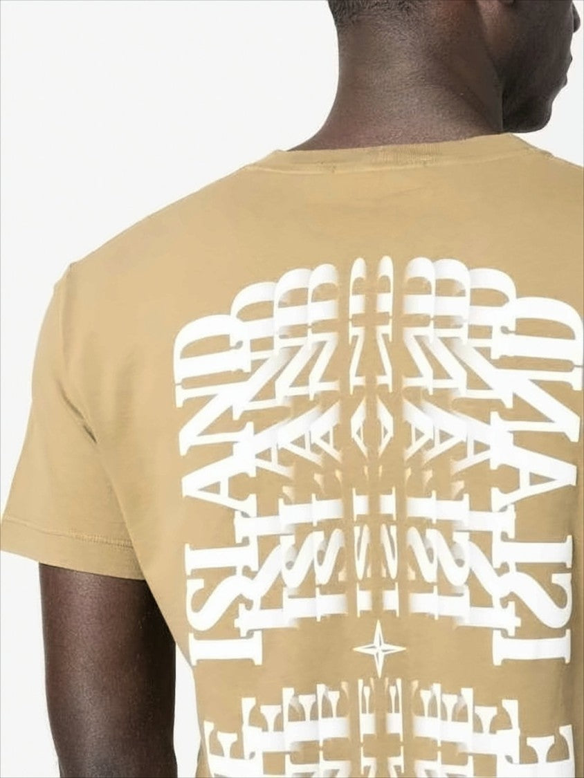 Stone Island Relaxed-Fit Graphic Print T-Shirt With Emblem